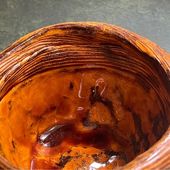 CARMEL AND BLACK Ceramic Pottery Bowl or Planter from my Studio - Picture 15 of 16